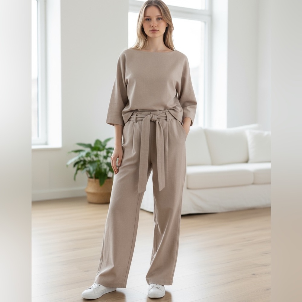 North Fashion caramel top and pants